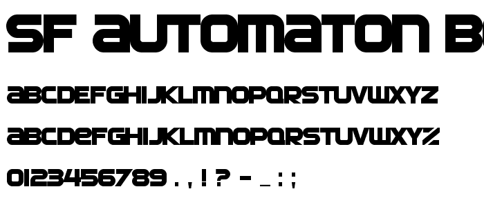 SF Automaton Bold font